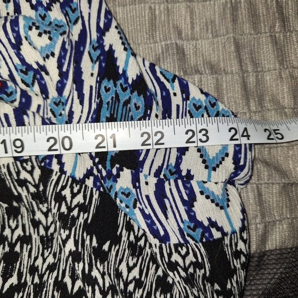 Billa Dress Blue Tribal Empire Long Sleeveless XXL Pop Over Style - Picture 9 of 10